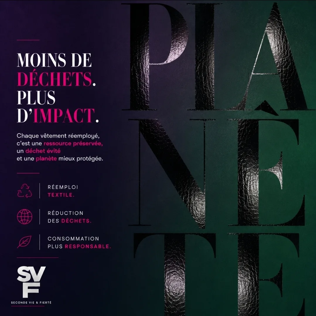 Affiche Planète : moins de déchets, plus d'impact