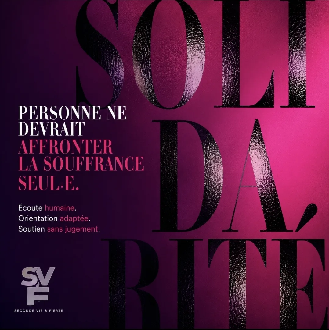 Affiche Solidarité : personne ne devrait affronter la souffrance seul·e